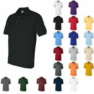 Gildan  Mens Polo Shirt Jersey Tees 44800/8800 6PK